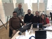 photo with the team of first hackathon